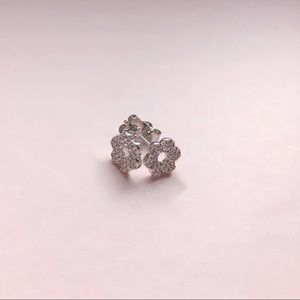Lab diamond flower studs